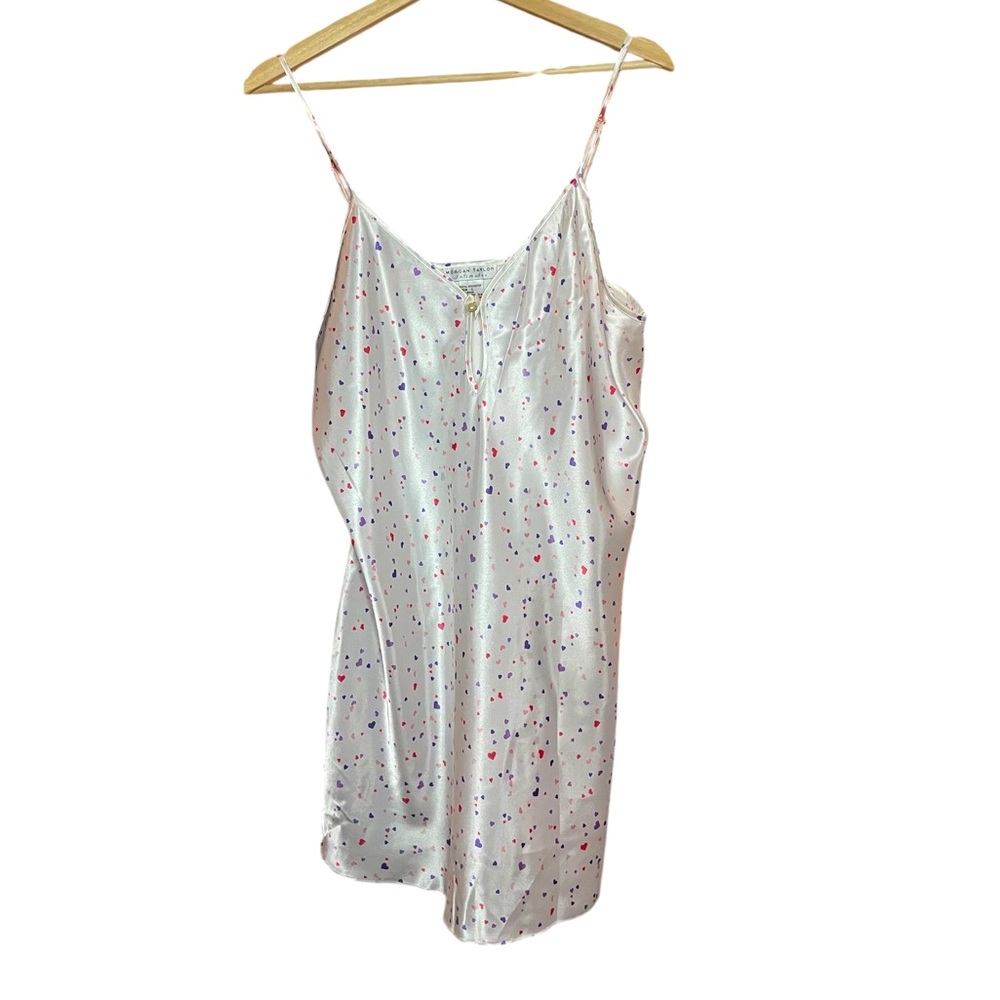 VTG_Morgan Taylor_Women's White Polka Dot Nightgown_Large